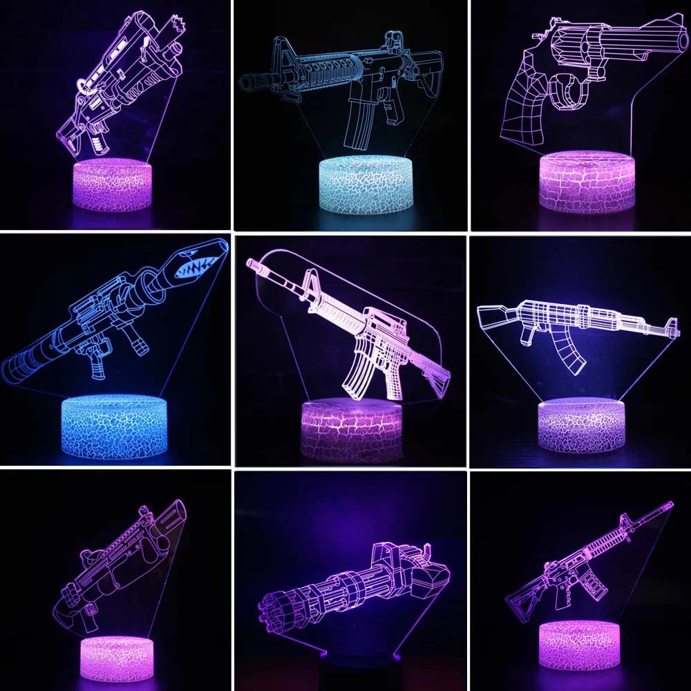Accessories For Your Gaming Room - Jogo rifle 3d led night light