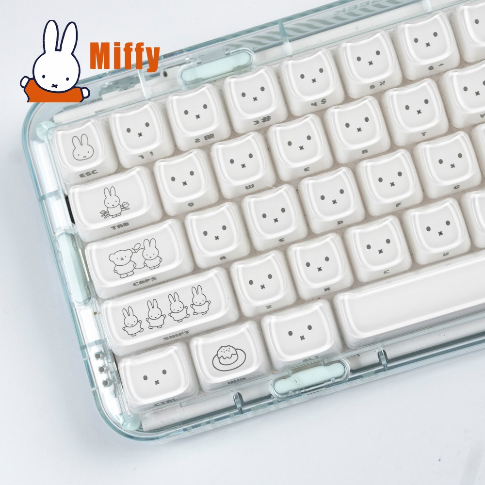 Teclas Kawaii Miffy: Keycaps d - Gaming Accessories Aesthetic avaliação e preço