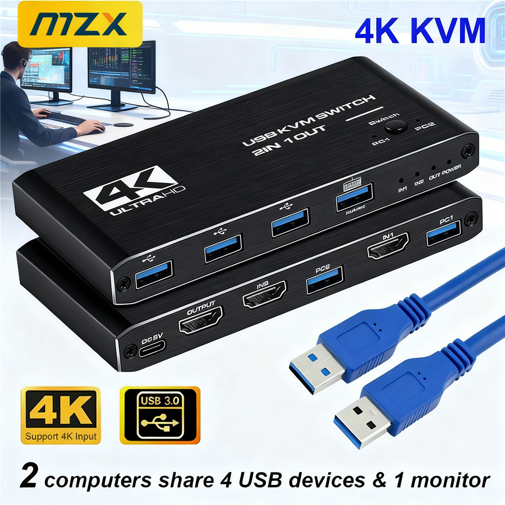 Switch KVM 4K 60Hz, Hub USB 3. - Gaming Accessories Rack avaliação e preço