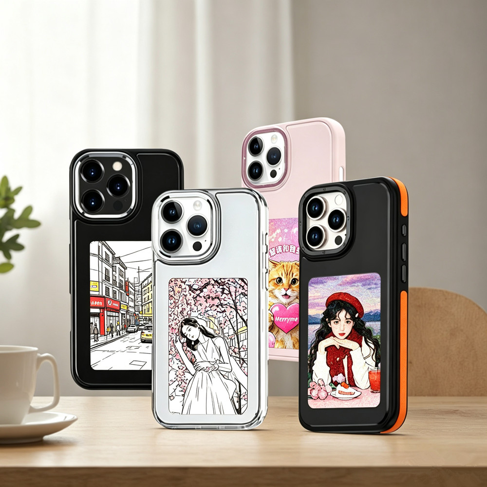 Diy e-ink tela caso de telefon - Gaming Accessories Rack avaliação e preço