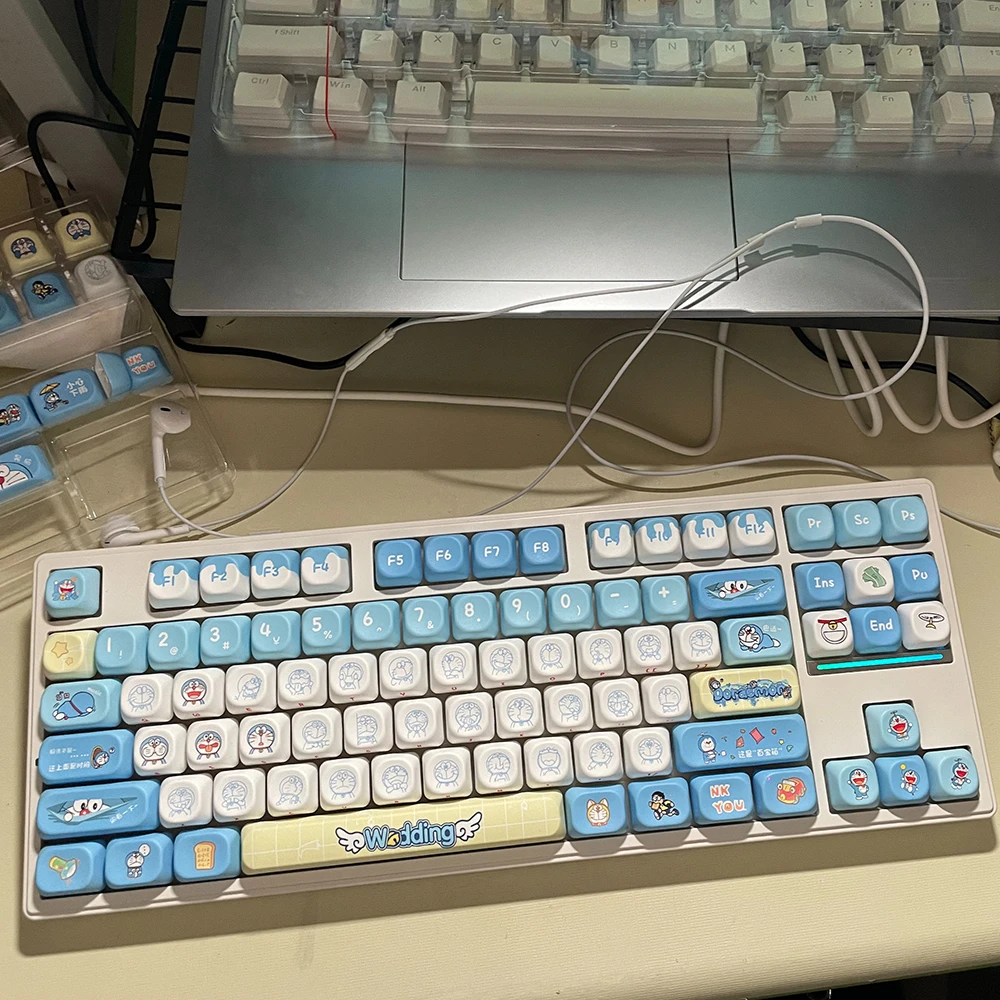 Teclas originais Doraemon, 120 - Gaming Accessories Aesthetic avaliação e preço