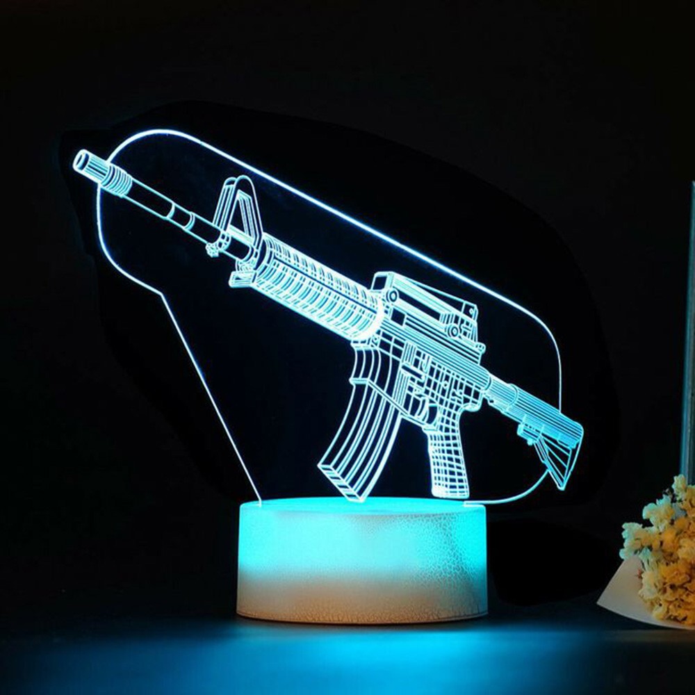 Jogo rifle 3d led night light  - Accessories For Your Gaming Room avaliação e preço
